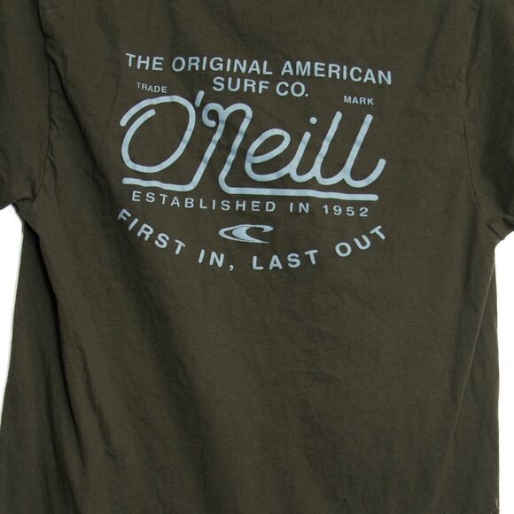 ONeill Mens Green Logo Graphic T-Shirt Size S Cotton Casual - Picture 8 of 10
